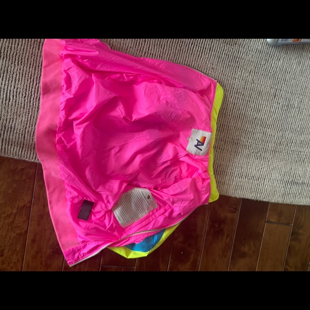 🎸Aviator Nation🎸 Pink and Yellow Windbreaker Jacket - Picture 3 of 4